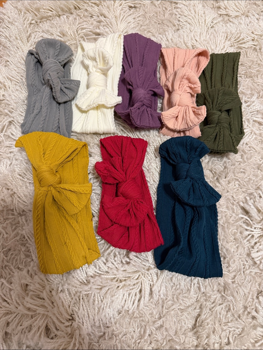 Baby girl Knit Bow Headband Set - Assorted Colors